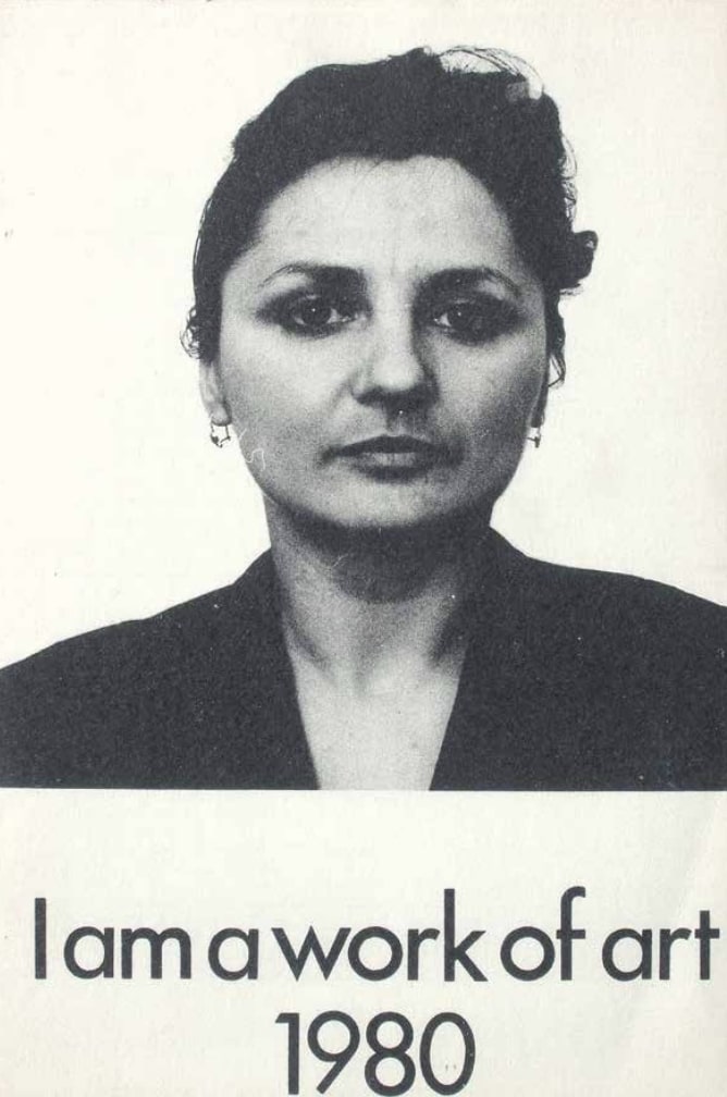 Kele Judit: I am a work of art, 1980, művészkönyv, 20,8 × 14,1 cm, a Ludwig Múzeum – Kortárs Művészeti Múzeum gyűjteménye, © Kele Judit / HUNGART © 2022